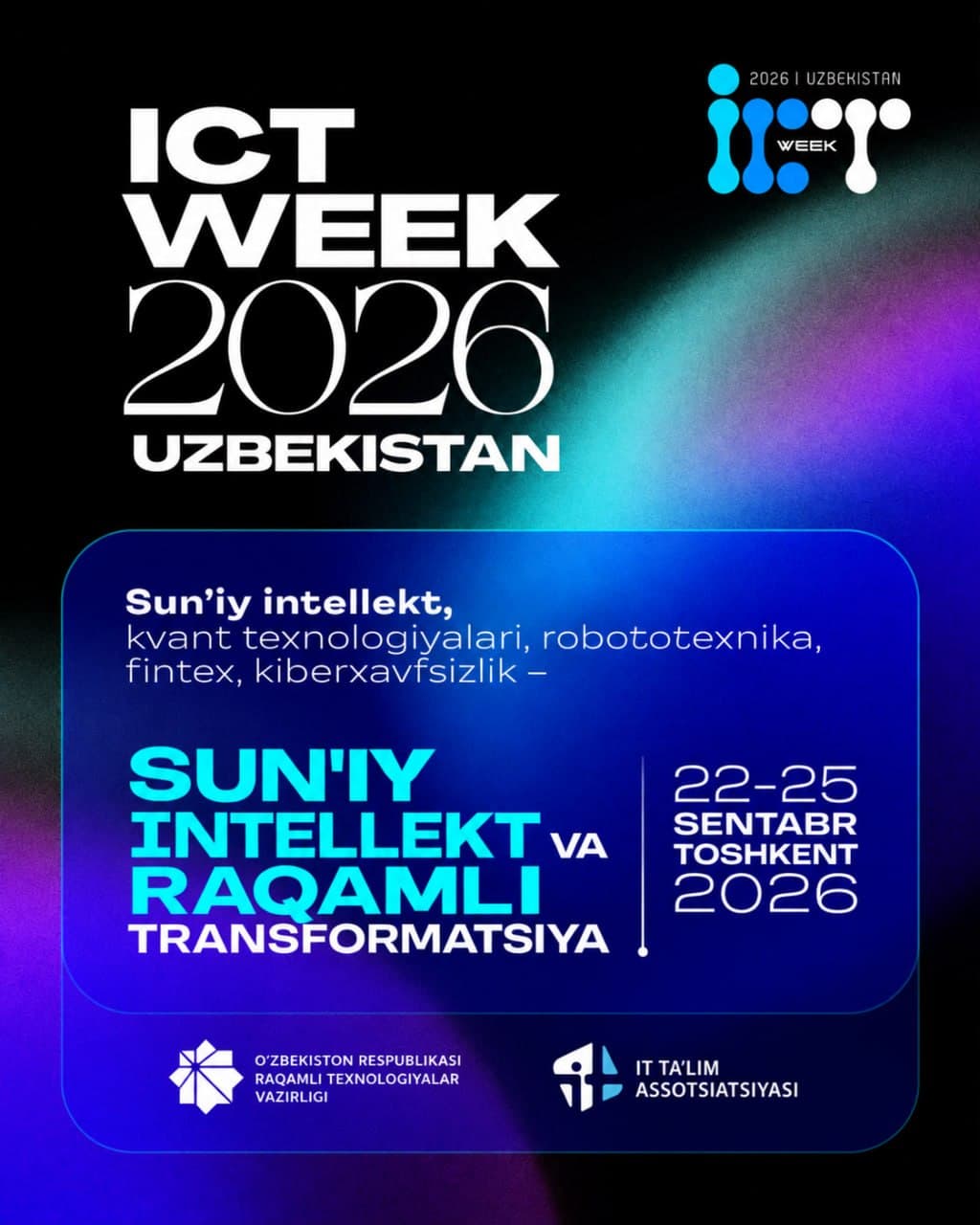 Тошкентнинг рақамли келажаги — ICT Week 2026’да